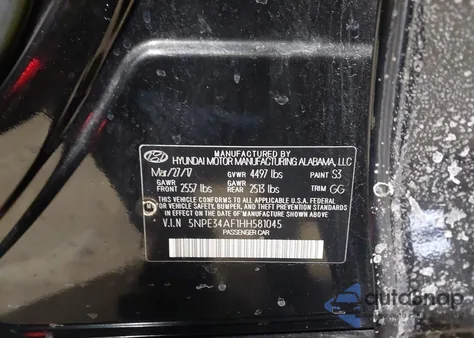 2017 Hyundai Sonata Sport from USA, damaged, VIN 5NPE34AF1HH581045